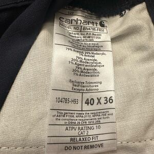 Carhartt Black Relaxed Fit Work Pants
